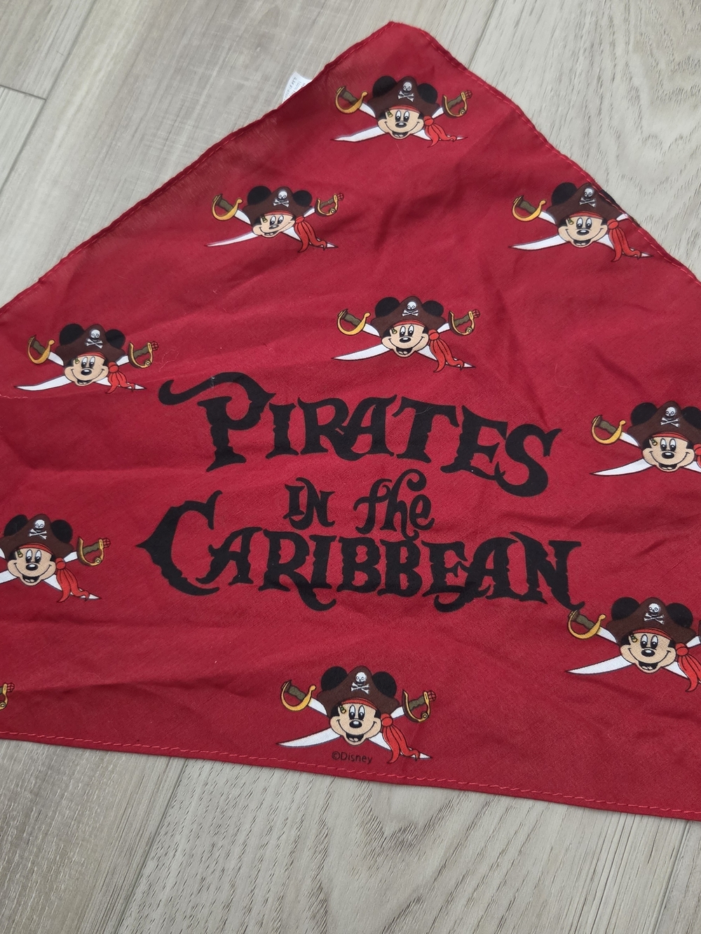 Disney Red Pirates of the Caribbean Mickey Bandana Bib